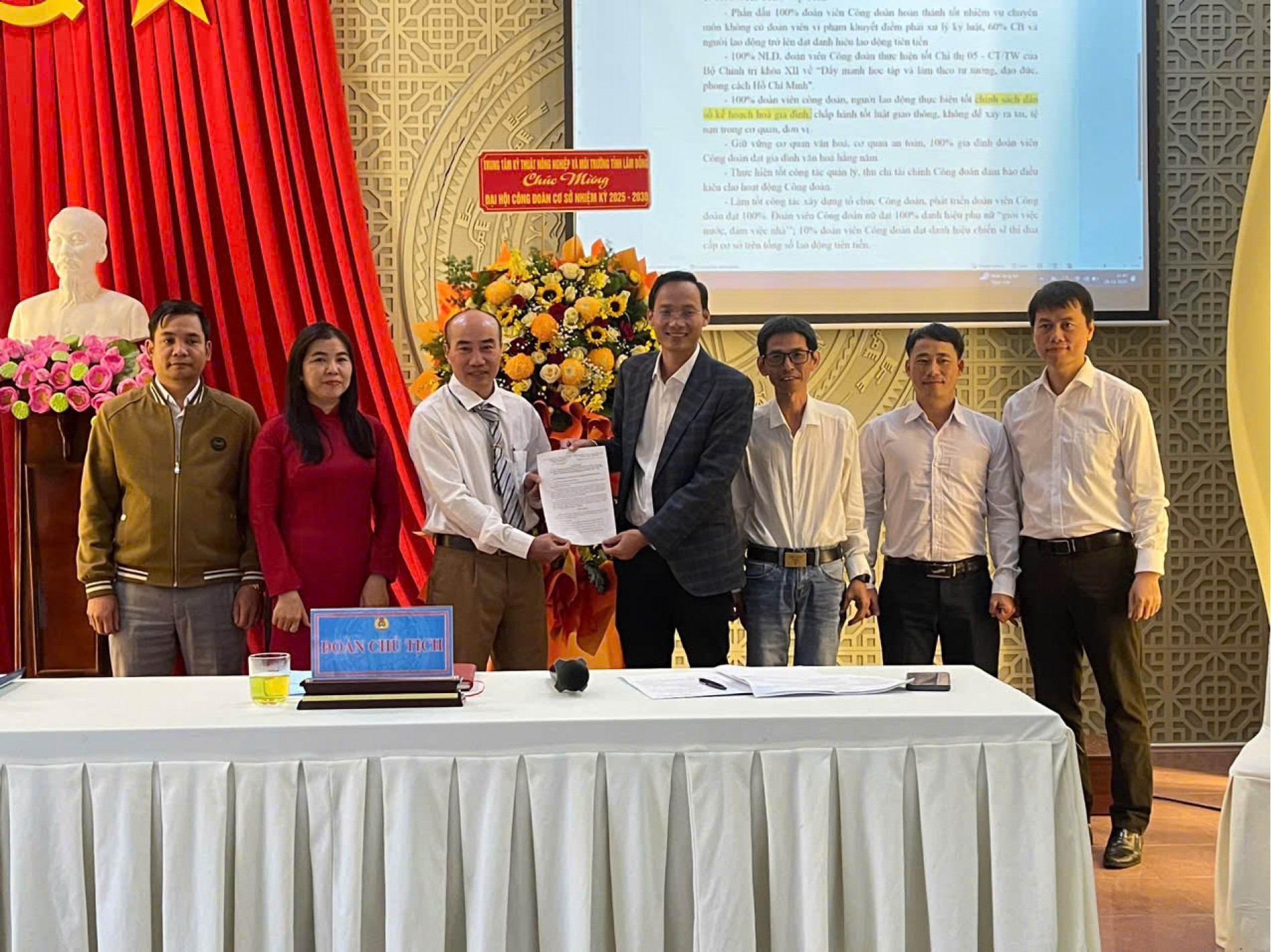 ĐẠI HỘI CÔNG ĐOÀN TTKT NÔNG NGHIỆP & MÔI TRƯỜNG TỈNH LÂM ĐỒNG LẦN I, NHIỆM KỲ 2025 - 2030